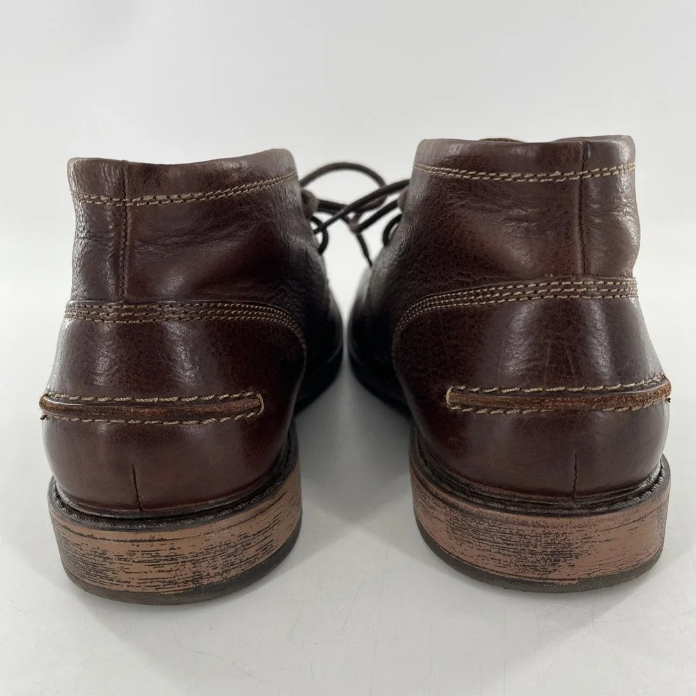 Johnston & Murphy Mens Tan Chukka Full Grain Leather Plain Toe 9 Tumbled Pebbled